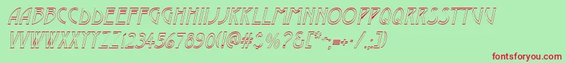 DustineItalic Font – Red Fonts on Green Background