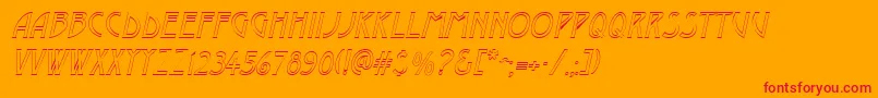 DustineItalic Font – Red Fonts on Orange Background