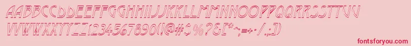 DustineItalic-Schriftart – Rote Schriften auf rosa Hintergrund