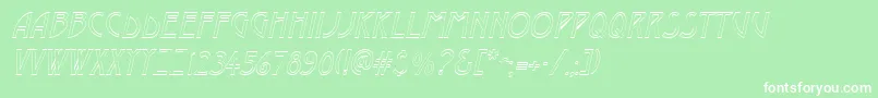 フォントDustineItalic – 緑の背景に白い文字
