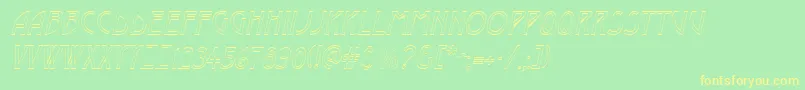 DustineItalic Font – Yellow Fonts on Green Background
