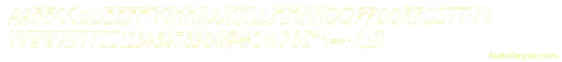 DustineItalic-Schriftart – Gelbe Schriften auf weißem Hintergrund