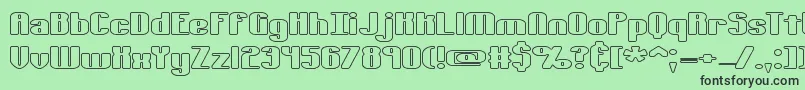 Шрифт TypesourceExtolOBrk – чёрные шрифты на зелёном фоне