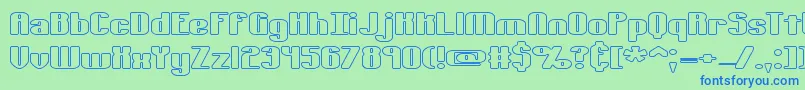 TypesourceExtolOBrk Font – Blue Fonts on Green Background