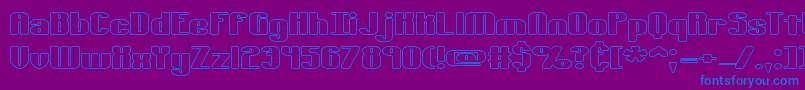 TypesourceExtolOBrk-fontti – siniset fontit violetilla taustalla