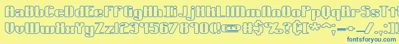 TypesourceExtolOBrk Font – Blue Fonts on Yellow Background