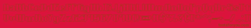 TypesourceExtolOBrk-Schriftart – Braune Schriften auf rotem Hintergrund
