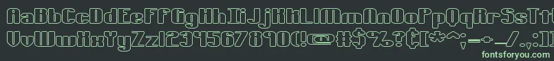 TypesourceExtolOBrk Font – Green Fonts on Black Background