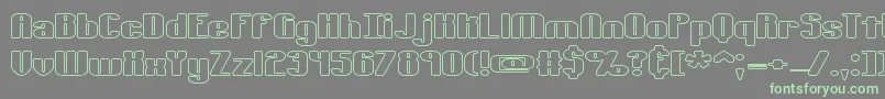 TypesourceExtolOBrk Font – Green Fonts on Gray Background