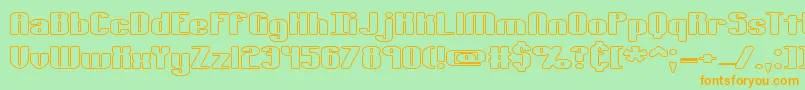 TypesourceExtolOBrk Font – Orange Fonts on Green Background