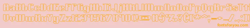 TypesourceExtolOBrk-Schriftart – Orangefarbene Schriften auf rosa Hintergrund