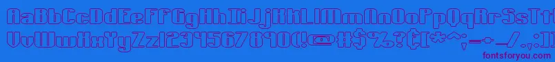 TypesourceExtolOBrk Font – Purple Fonts on Blue Background