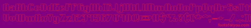 Fonte TypesourceExtolOBrk – fontes vermelhas em um fundo violeta