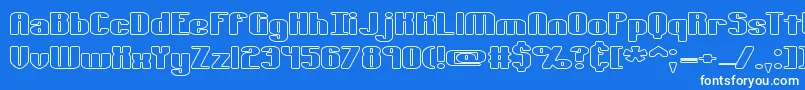 Шрифт TypesourceExtolOBrk – белые шрифты на синем фоне