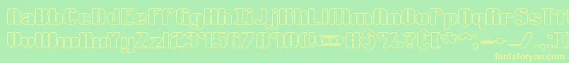 TypesourceExtolOBrk Font – Yellow Fonts on Green Background