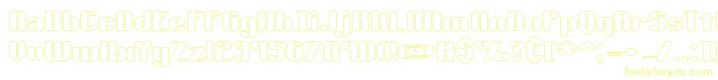 TypesourceExtolOBrk Font – Yellow Fonts on White Background