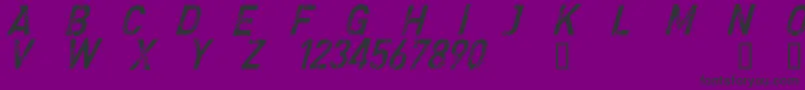 CfdenimjeansRegular-Schriftart – Schwarze Schriften auf violettem Hintergrund