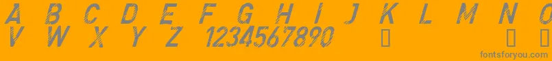 CfdenimjeansRegular Font – Gray Fonts on Orange Background