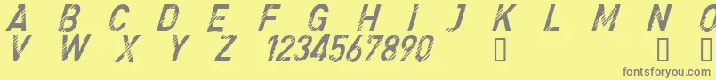 フォントCfdenimjeansRegular – 黄色の背景に灰色の文字