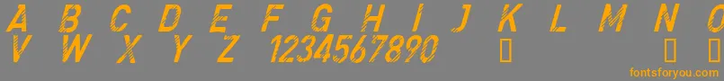 CfdenimjeansRegular Font – Orange Fonts on Gray Background