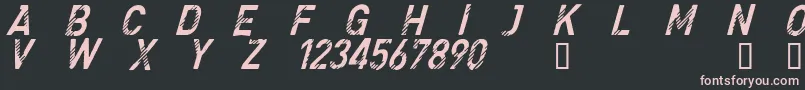 Шрифт CfdenimjeansRegular – розовые шрифты на чёрном фоне