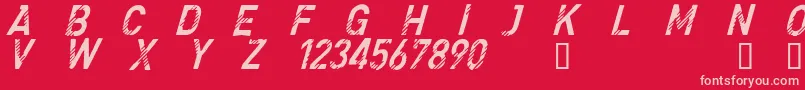 CfdenimjeansRegular Font – Pink Fonts on Red Background