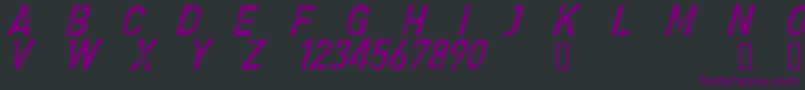 Шрифт CfdenimjeansRegular – фиолетовые шрифты на чёрном фоне
