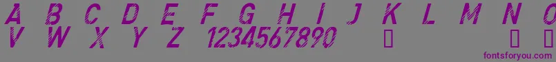 フォントCfdenimjeansRegular – 紫色のフォント、灰色の背景