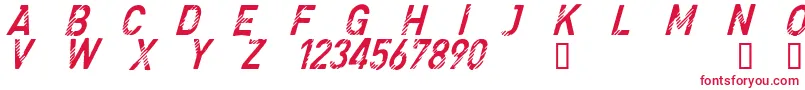 CfdenimjeansRegular Font – Red Fonts on White Background