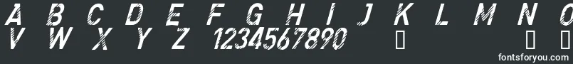 CfdenimjeansRegular-fontti – valkoiset fontit mustalla taustalla