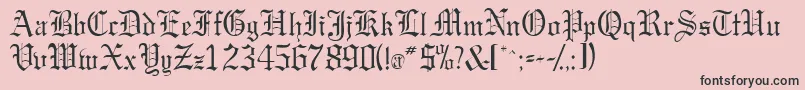 フォントGargoylessk – ピンクの背景に黒い文字