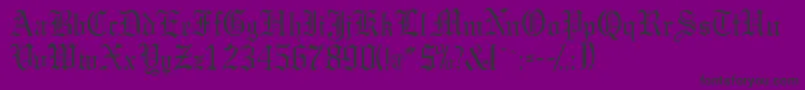 Шрифт Gargoylessk – чёрные шрифты на фиолетовом фоне