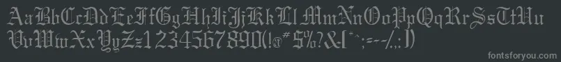 Gargoylessk Font – Gray Fonts on Black Background