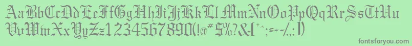 Gargoylessk Font – Gray Fonts on Green Background