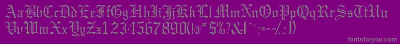 Gargoylessk Font – Gray Fonts on Purple Background