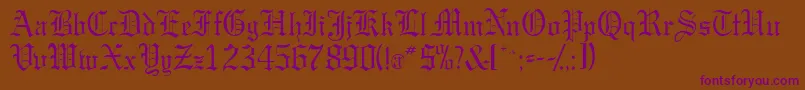 Gargoylessk Font – Purple Fonts on Brown Background