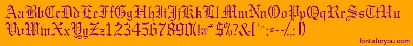 Gargoylessk Font – Purple Fonts on Orange Background