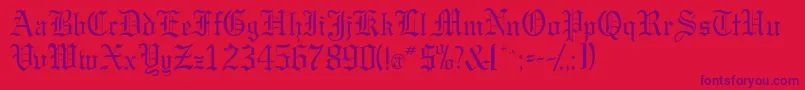 Gargoylessk Font – Purple Fonts on Red Background