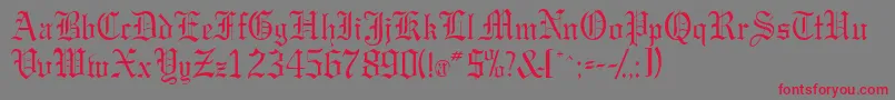 Gargoylessk Font – Red Fonts on Gray Background