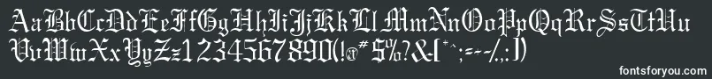 Gargoylessk-Schriftart – Weiße Schriften auf schwarzem Hintergrund