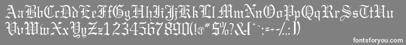 フォントGargoylessk – 灰色の背景に白い文字