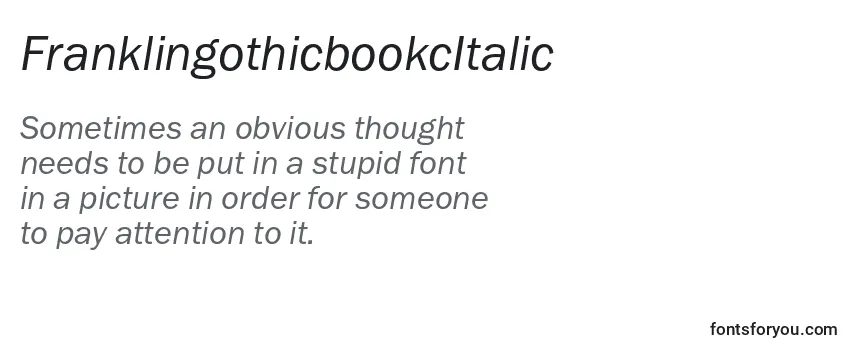 FranklingothicbookcItalic Font