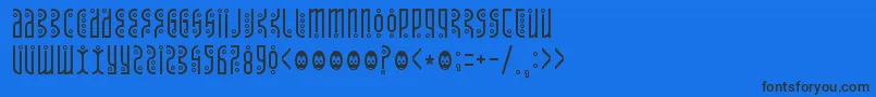 Tantrum Font – Black Fonts on Blue Background