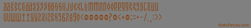 Tantrum Font – Brown Fonts on Gray Background