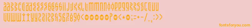 Tantrum Font – Orange Fonts on Pink Background