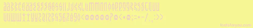 Tantrum Font – Pink Fonts on Yellow Background