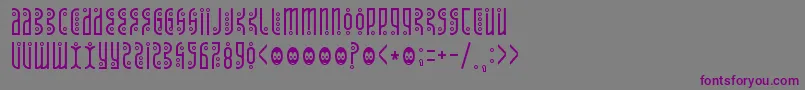 Tantrum-Schriftart – Violette Schriften auf grauem Hintergrund