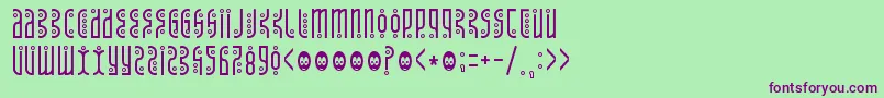 Tantrum Font – Purple Fonts on Green Background