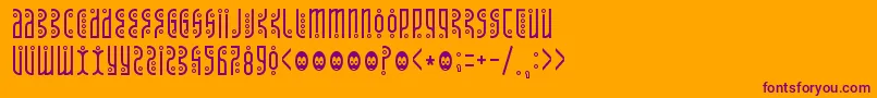 Tantrum Font – Purple Fonts on Orange Background
