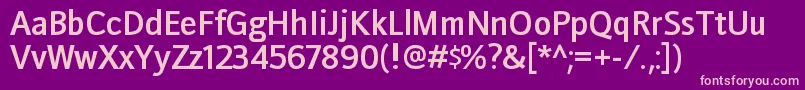 DoradanisbRegular Font – Pink Fonts on Purple Background